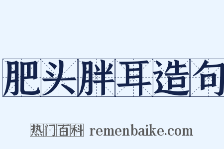 肥头胖耳造句是什么意思的图片